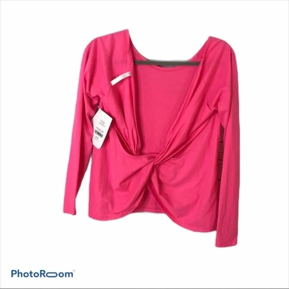 Fabletics aviana pink cross back top NWT